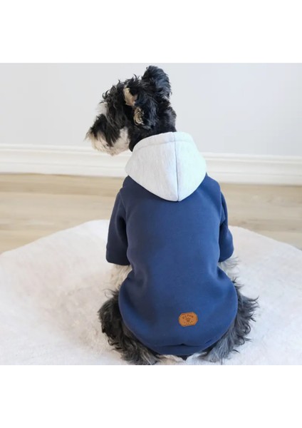 Örgü Kapşonlu Köpek Sweatshirt