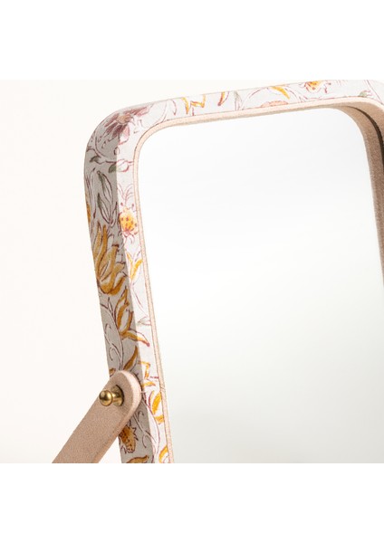 Noıda Baskılı Pamuk Ayna 26x17 Cm Gri fırsatları
