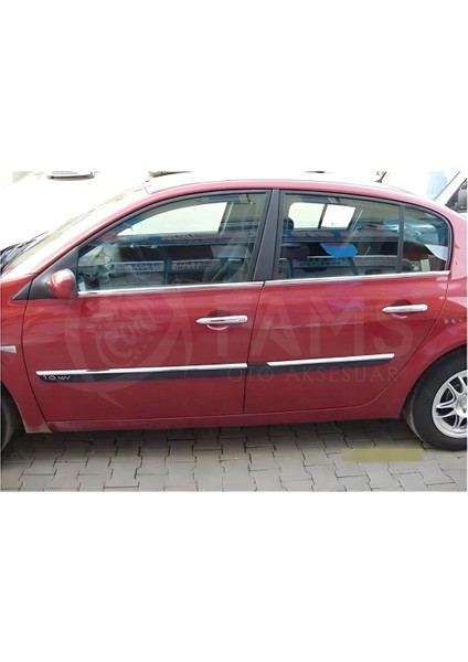 Renault Megane 2 Sedan Krom Cam Çıtası 4 Parça 2002-2009 Paslanmaz Çelik modelleri