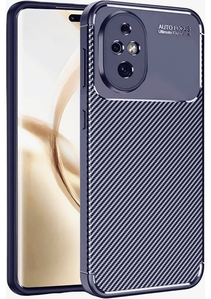 Honor 200 Uyumlu Kılıf Negro Karbon Desen Silikon Lacivert