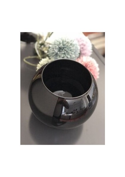 Siyah Fanus Vazo Cam Malzeme ile Şık Tasarım ve Modern Boyut modelleri