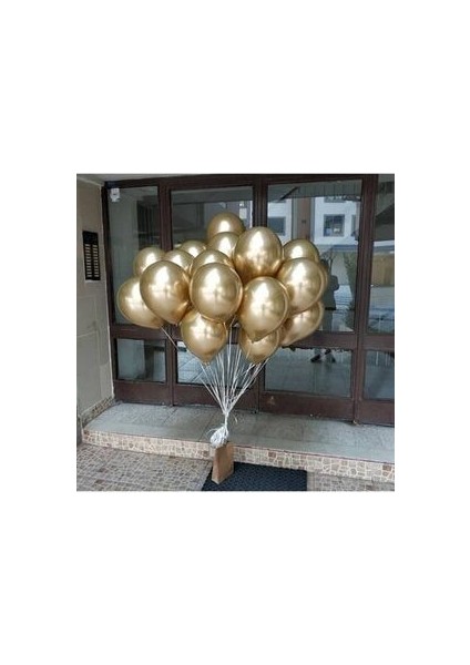 Gold Krom Balon (Aynalı Balon) 10 Adet