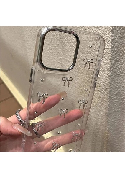 Apple iPhone 14 Uyumlu Kurdele Desenli Kabartmalı Telefon Kılıf Kapak fırsatları