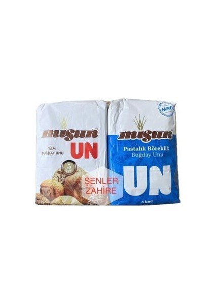 - 5 kg Tam Buğday Unu ve 5 kg Pastalık Böreklik Buğday Unu - 2 Li Ekonomik Ürün