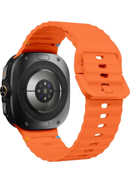 Samsung Galaxy Watch Ultra 47MM Silikon Saat Bandı Dalga Dikiş Ayarlanabilir Kayış (Yurt Dışından)