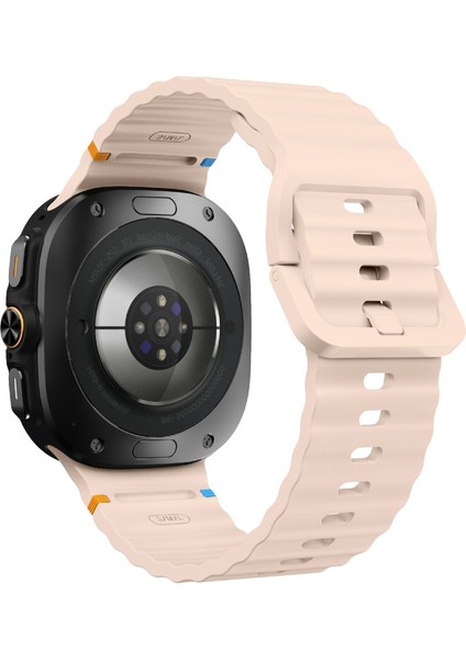 Samsung Galaxy Watch Ultra 47MM Silikon Saat Bandı Dalga Dikiş Ayarlanabilir Kayış (Yurt Dışından)