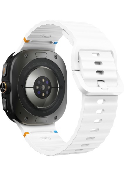Samsung Galaxy Watch Ultra 47MM Silikon Saat Bandı Dalga Dikiş Ayarlanabilir Kayış (Yurt Dışından)
