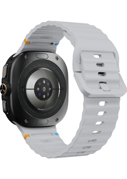 Samsung Galaxy Watch Ultra 47MM Silikon Saat Bandı Dalga Dikiş Ayarlanabilir Kayış (Yurt Dışından)