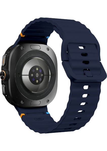 Samsung Galaxy Watch Ultra 47MM Silikon Saat Bandı Dalga Dikiş Ayarlanabilir Kayış (Yurt Dışından)