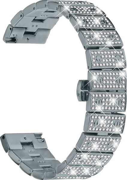 Garmin Vivoactive 4 Saat Kayışı Alaşım Metal Rhinestones Dekor Kayışı Toka ile (Yurt Dışından)