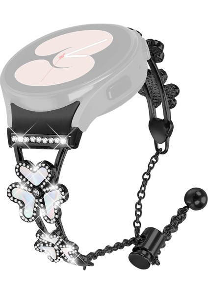 Samsung Galaxy Watch5 / Watch4 40/42/44/45/46MM Kalp Yonca Dekor Saat Kayışı (Yurt Dışından)