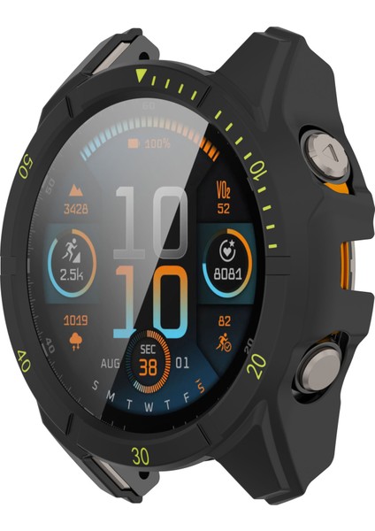Garmin Fenix 8 Güneş 47MM Izle Vaka Pc Çerçeve Kapak Temperli Cam Ekran Filmi ile (Yurt Dışından)