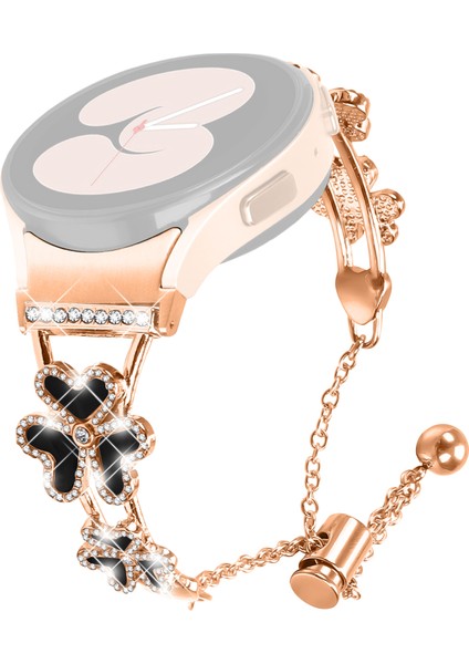 Samsung Galaxy Watch6 44MM / 40MM / Watch6 Classic 47MM / 43MM Kalp Yonca Dekor Saat Kayışı (Yurt Dışından)