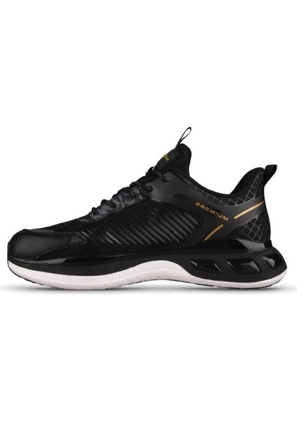 Swiftrunner Pro 5.0 Erkek Bağcıklı Siyah Yürüyüş Ayakkabısı