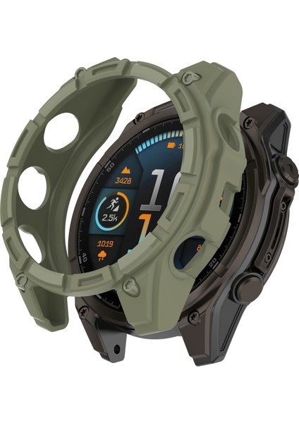 Garmin Fenix 8 Mıp Solar 47MM Tpu Kılıf Içi Boş Yarım Sarılmış Saat Çerçeve Kapağı (Yurt Dışından)
