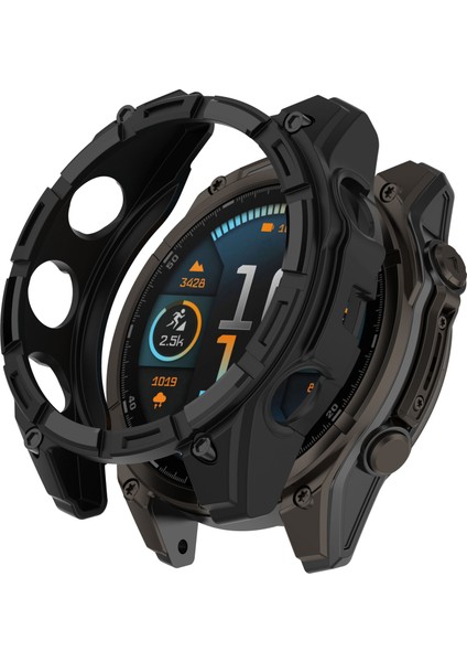 Garmin Fenix 8 Mıp Solar 47MM Tpu Kılıf Içi Boş Yarım Sarılmış Saat Çerçeve Kapağı (Yurt Dışından)