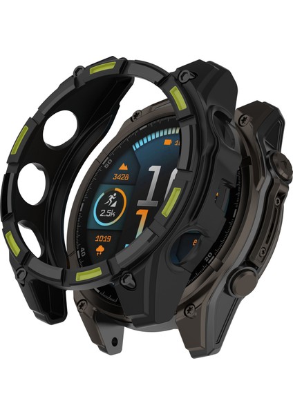 Garmin Fenix 8 Mıp Solar 47MM Tpu Kılıf Içi Boş Yarım Sarılmış Saat Çerçeve Kapağı (Yurt Dışından)