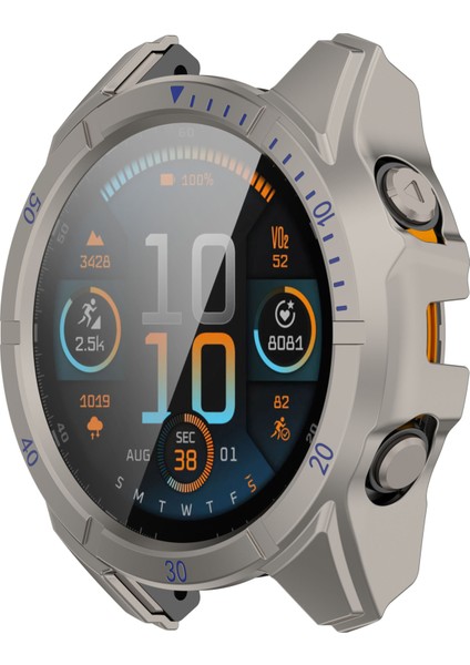 Garmin Fenix 8 Güneş 51MM Izle Vaka Pc Çerçeve Kapak Temperli Cam Ekran Filmi ile (Yurt Dışından)