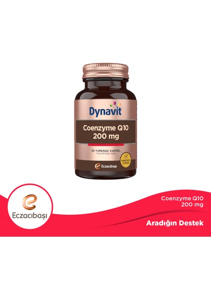 Coenzyme Q10 200 mg 30 Yumuşak Kapsül - Koenzim Q10