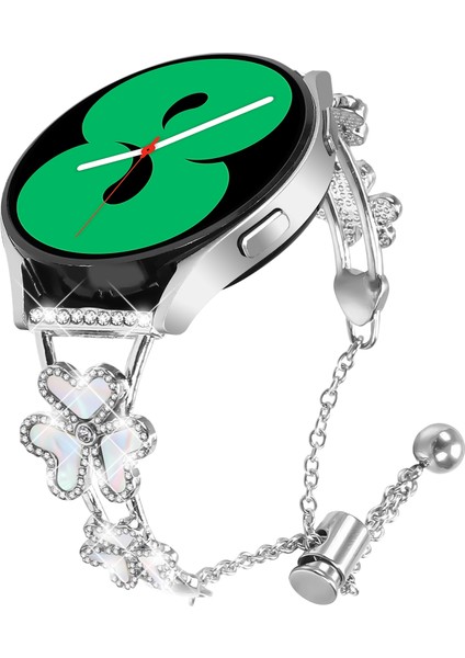 Samsung Galaxy Watch4 Metal Bant 40MM / 44MM Kalp Yonca Dekor Saat Kayışı (Yurt Dışından) fiyatları