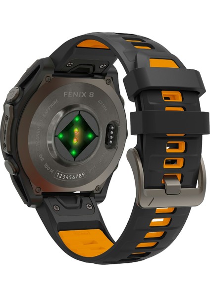 Garmin Fenix 7x Pro / 7x / 6x Pro / 6x Silikon Bilek Bandı 26MM Çift Renkli Saat Kayışı (Yurt Dışından)