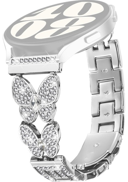 Haylou Rs4 LS12 Band Rhinestones Dekor Gümüş Alaşım Metal Saat Kayışı (Yurt Dışından)