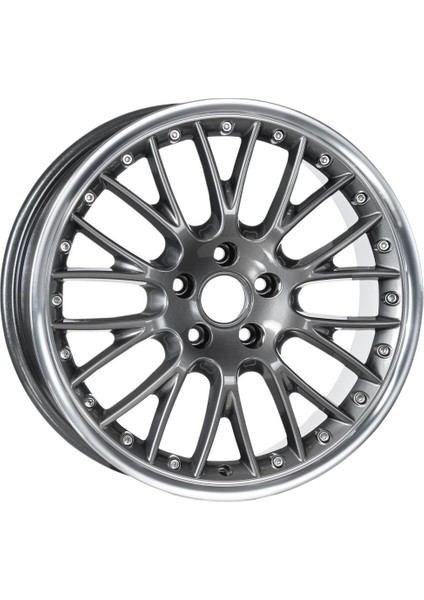 -E441-06 8.0X18-5X100 ET35 67.1 Gun Metal Lip Jant (4 Adet)