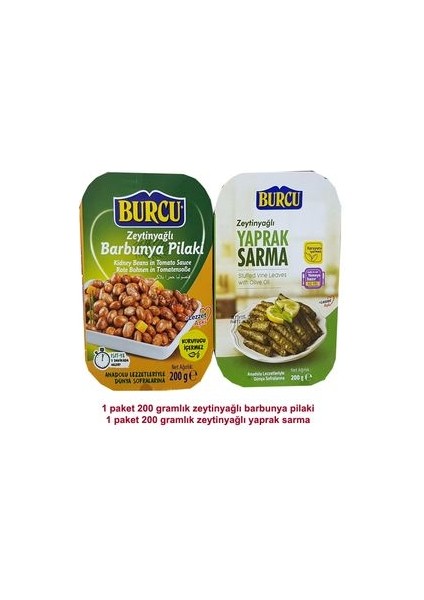 Zeytinyağlı Yaprak Sarma ve Zeytinyağlı Barbunya Pilaki