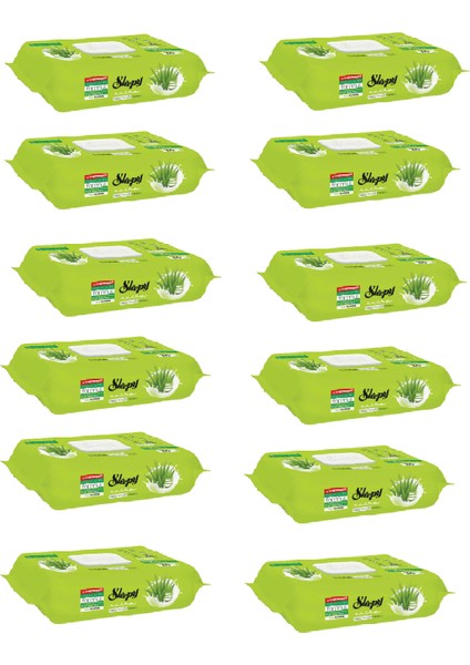 Extra Yüzey Temizlik Havlusu Doğal Aloe Vera Özü 100 Adet x 12 (12 Paket)