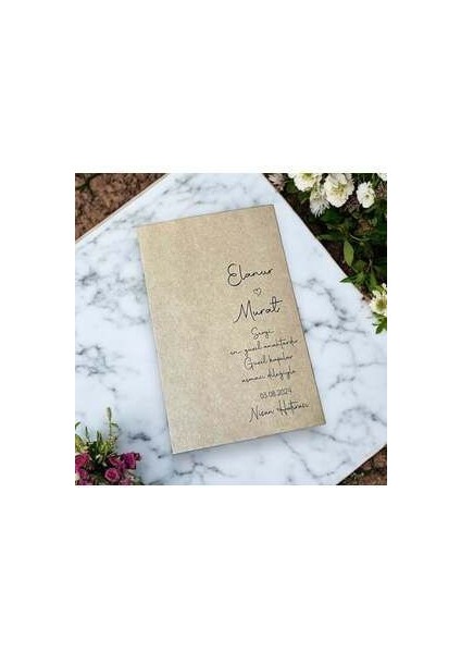 Nişan Hatırası Kraft Anahtarlık Kartı 9,5 x 15 cm 49 Adet