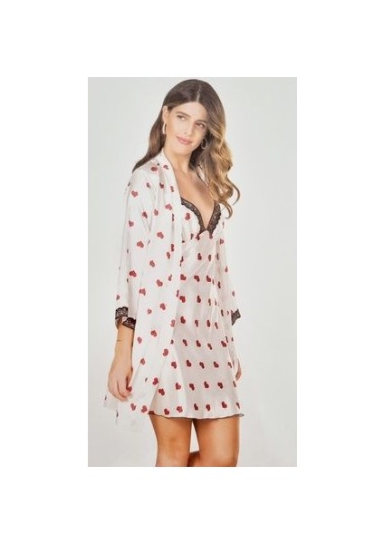 Saten Gecelik Sabahlık Takımı modelleri