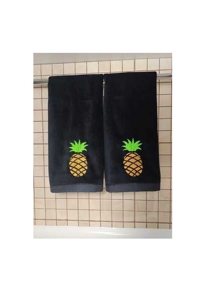Ananas Işlemeli 2li Mutfak Havlu Seti fiyatları