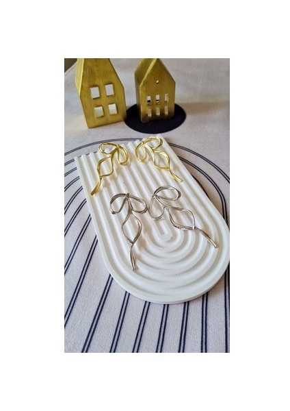 Fiyonk Gold/gümüş Küpe