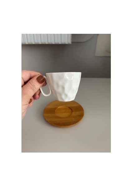 Fine Porselen 1ADET Fincan Takımı Bambu Altlıklı