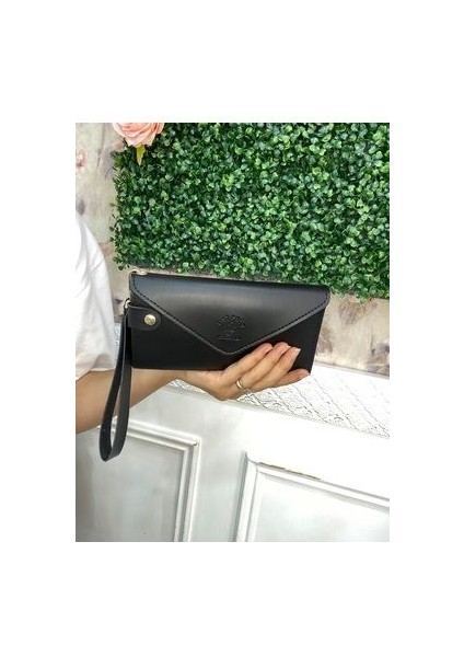 Deri Kadın Cüzdan Telefon Bölmeli Nakit Bozuk Bölmeli Bilek Kol El Askılı Cüzdan