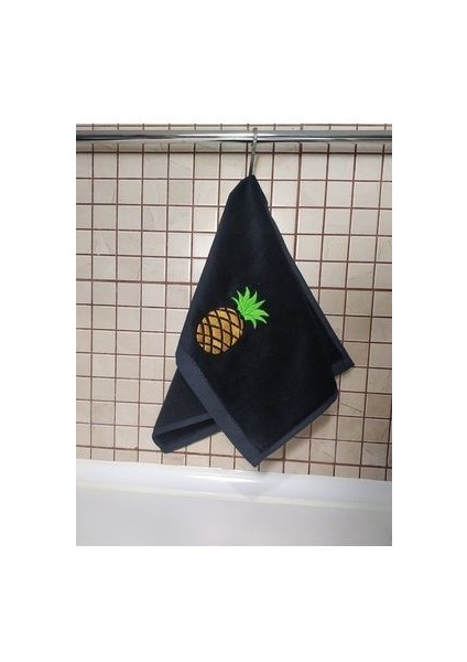 Limon, Avokado, Ananas Nakış Işlemeli 3lü Mutfak Havlu Seti fırsatları