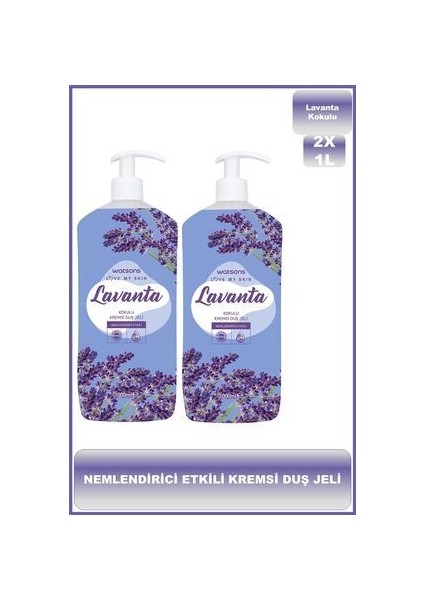 Ciltleri Canlandıran ve Her Duşta Yenilenme Hissi Sağlayan Kremsi Duj Jeli-Lavanta 2 Adet ELEG.378