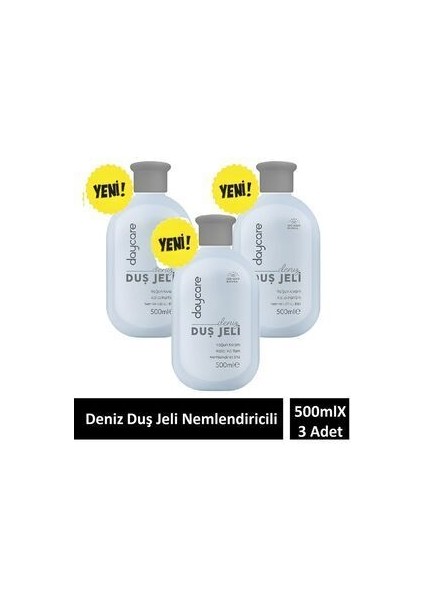 Nemlendirici Etkili Yoğun Kıvamlı Duş Jeli Deniz 500 ml x 3 Adet