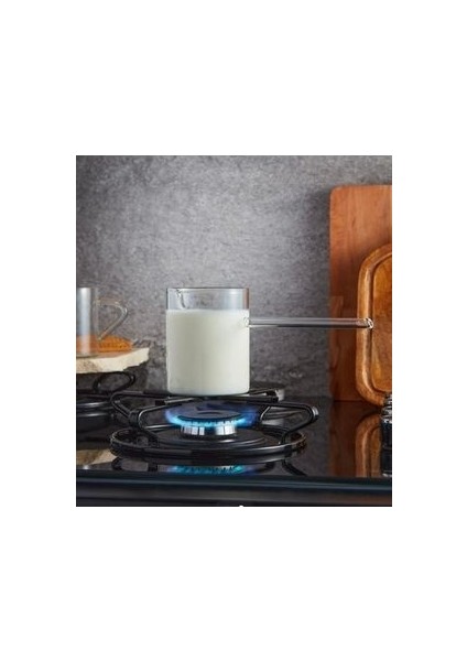 Cam Cezve 250ML Borosilikat Ateşe Dayanıklı