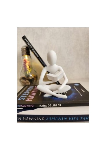 Kitap Okuyan Iskandinav Tarzı Biblo Heykel Figür Dekor Dekorasyon 3D 3 Boyutlu Altındal Home fırsatları