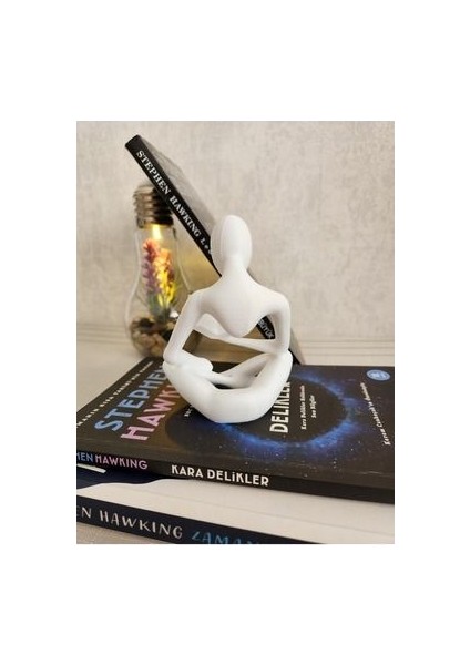 Kitap Okuyan Iskandinav Tarzı Biblo Heykel Figür Dekor Dekorasyon 3D 3 Boyutlu Altındal Home indirimleri