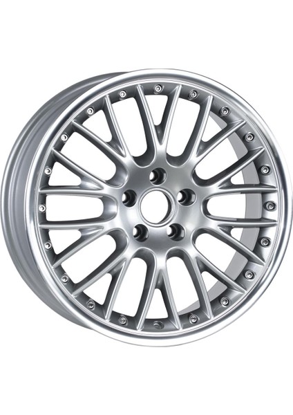 -E441-04 8.0X18-5X100 ET35 67.1 Silver Lip Polished Jant (4 Adet)