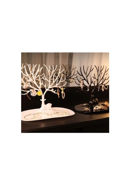 Geyik Tasarımlı Takı Standı Yüzük Küpe Kolye Askılığı Mücevher Organizer Askı