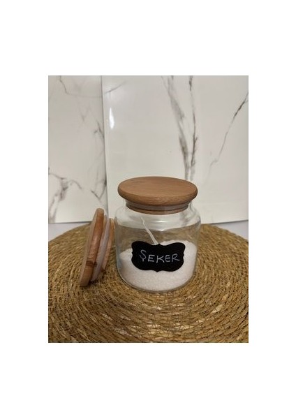 Bambu Vakum Kapak Kavanoz 450 ml