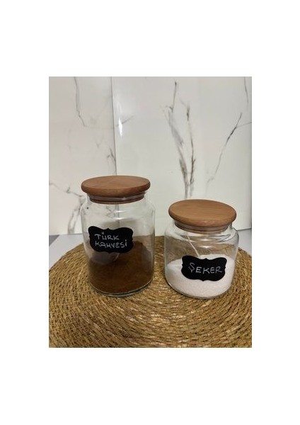 Bambu Vakum Kapak Kavanoz 450 ml