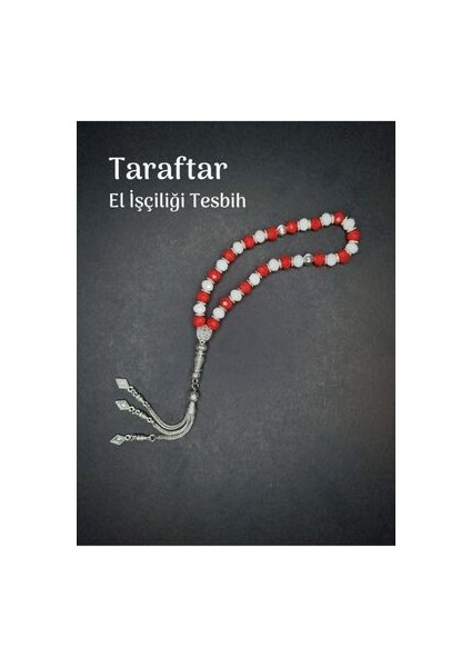 Fanatik Taraftar El Işçiliği Tesbih 8mm Hediye Sarı Lacivert Küp Kesim