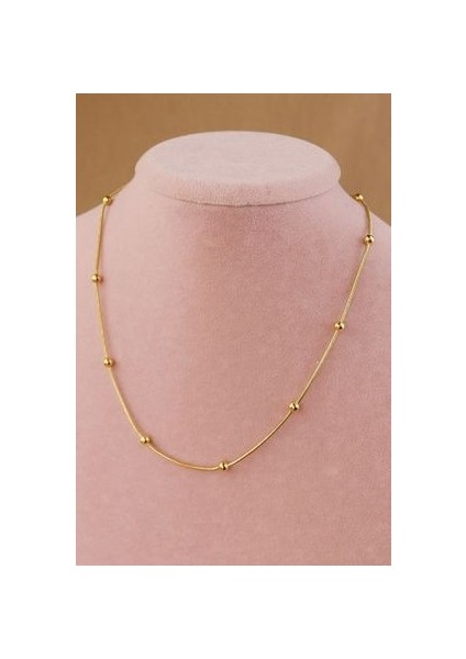 Çelik Kolye Dorika Boncuklu Zincir Kolye fiyatları