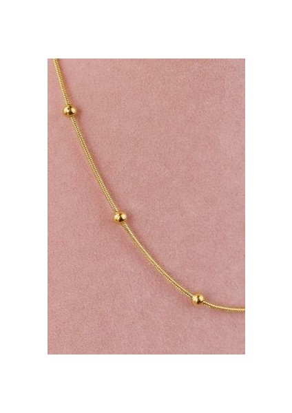 Çelik Kolye Dorika Boncuklu Zincir Kolye fırsatları