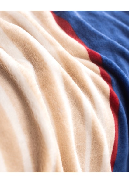 Marnay Ayı Tek Kişilik Wellsoft Polar Baskılı Battaniye - Bej/lacivert fırsatları