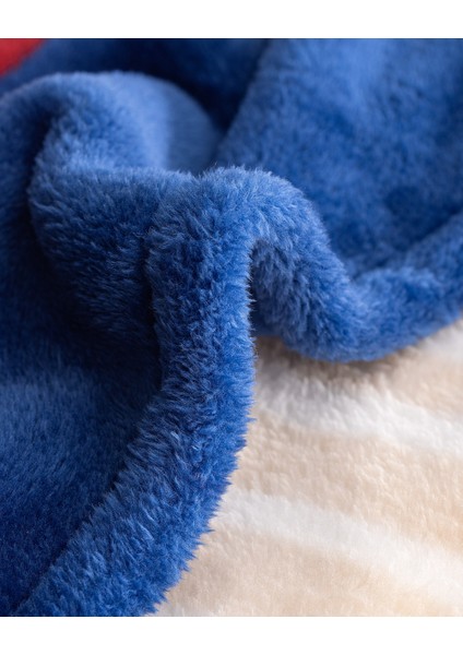 Marnay Ayı Tek Kişilik Wellsoft Polar Baskılı Battaniye - Bej/lacivert indirimleri